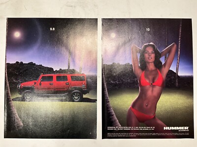 9.8 2004 HUMMER H2 PRINT AD MAGAZINE ADVERTISEMENT SPORT UTILITY
