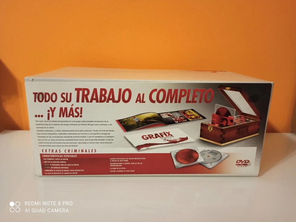 DEXTER SERIE COMPLETA DVD BOXSET CAJA DE MUESTRAS PAL ESPAÑA COLECCIONISTA - Imagen 2 de 4