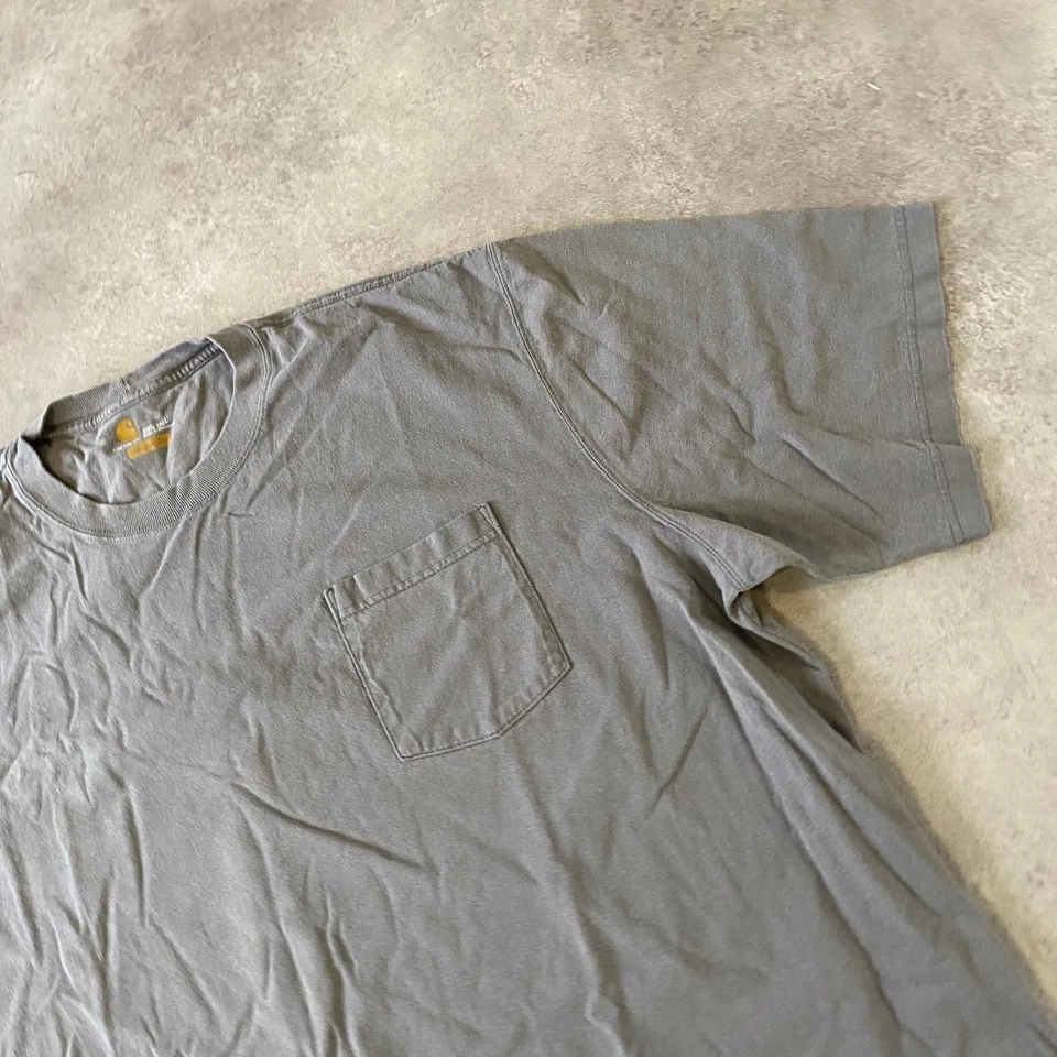 Carhartt T-Shirt Mens 2XL Tall Original Fit Short Sleeve Crew Neck Tee, Grey - Image 3 of 4