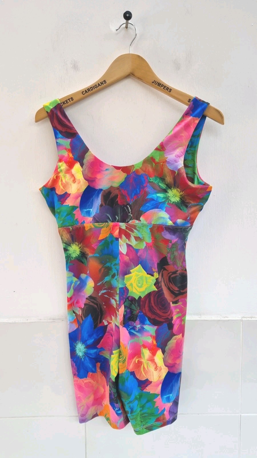 Desigual Floral Playsuit Romper Tulipa Shorts Dress Tropical Flowers, Size Large