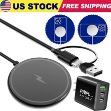 40W Magsafe Wireless Magnetic Fast Charger Pad For iPhone 17 16 15 14 13 Pro Max