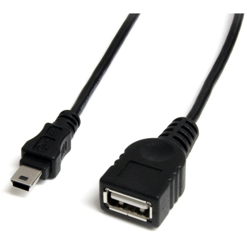 StarTech 1 ft Mini USB 2.0 Cable - USB A to Mini B F/M - Type A Female USB - - Image 2 of 4