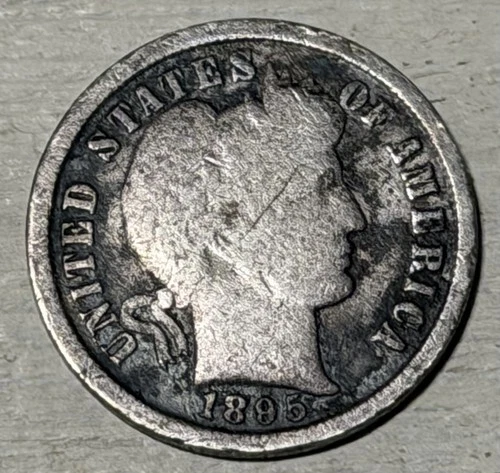 1895 S Barber Dime 10c San Francisco Mint Rare Nice Coin For An Album