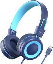 Upgrade USB Type C Kids Headphone for School, 94Db Safe Volume Limited, HD Stere