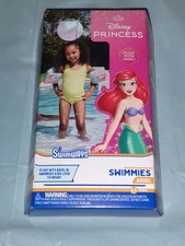SwimWays Disney Princess Ariel Swimmies Arm Floaties for Kids 3-5 Pool Swim Help