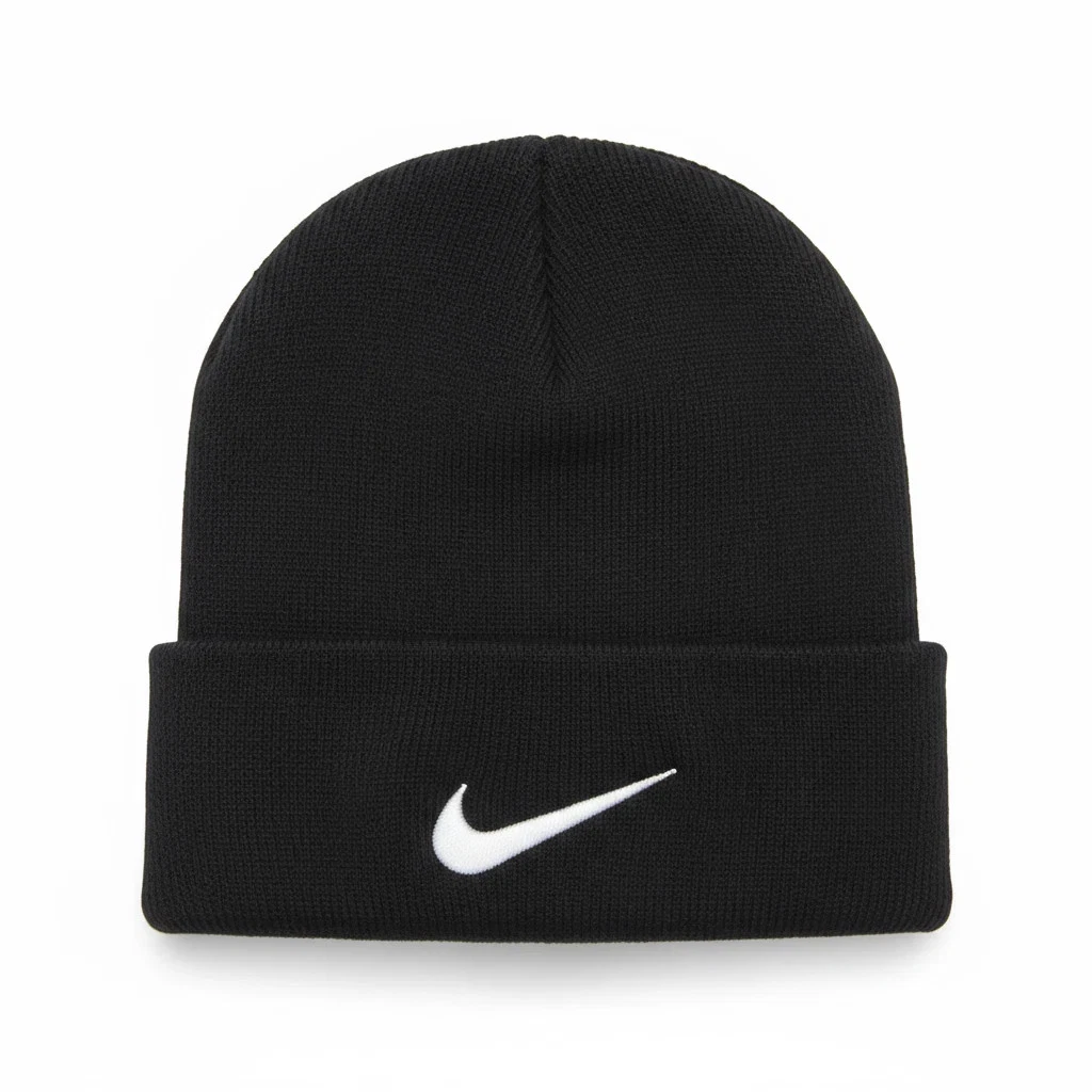 Nike Cuffed Knit Team Beanie Black CW6117-010 Unisex Size OS New With Tags