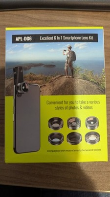APEXEL 5Pcs 6in1 Phone Camera Lens Kit FishEye WideAngle Macro Star ND32 Filter