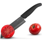 IWANO Rust-Resistant, Lightweight Santoku Ceramic Knife, 14cm, Black, Small, Ble