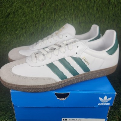 Adidas Samba OG Men's Size 11 Cloud White Collegiate Green Originals JH8797