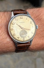 Montre Zenith vintage années 40 – Calibre manufacture 106 – cadran patine