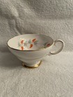 253e Vintage Crown Staffordshire TeaCup & Saucer CRS2 Orange Berries Grape Vines — photo 7
