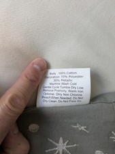 The Land of Nod Deep Space Crib Skirt Grey USED