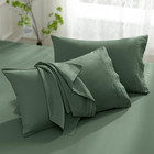 Microfiber Pillow Cases - King Size Set of 2-1800 Thread Count Ultra Soft Green