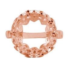 Semi Mount Round 2MM Faceted Cut Wedding Ring Sterling Silver