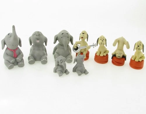 Schleich 9x Wum and Wendelin Comic Figures The Grand Prix Elephant Dog Loriot