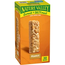 Nature Valley Sweet & Salty Peanut Chewy Granola Bars Bulk 30 Count, 36 Oz Box, 