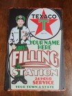 Texaco Gasoline Sign Pump Plate Gas Station Oil 11 3/4 in