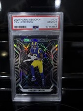 2020 Panini Obsidian - Rookie Van Jefferson #124 PSA 10 Rare