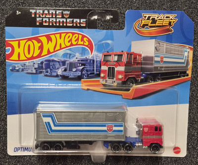 Hot Wheels TRANSFORMERS Optimus Prime Track Fleet gesichert u. versichert!