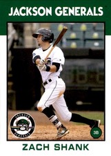 2016 Jackson Generals Grandstand 27 Zach Shank Lititz Pennsylvania Baseball Card