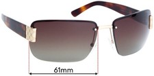 SFx Replacement Sunglass Lenses fits Gucci GG1798 - 61mm Wide