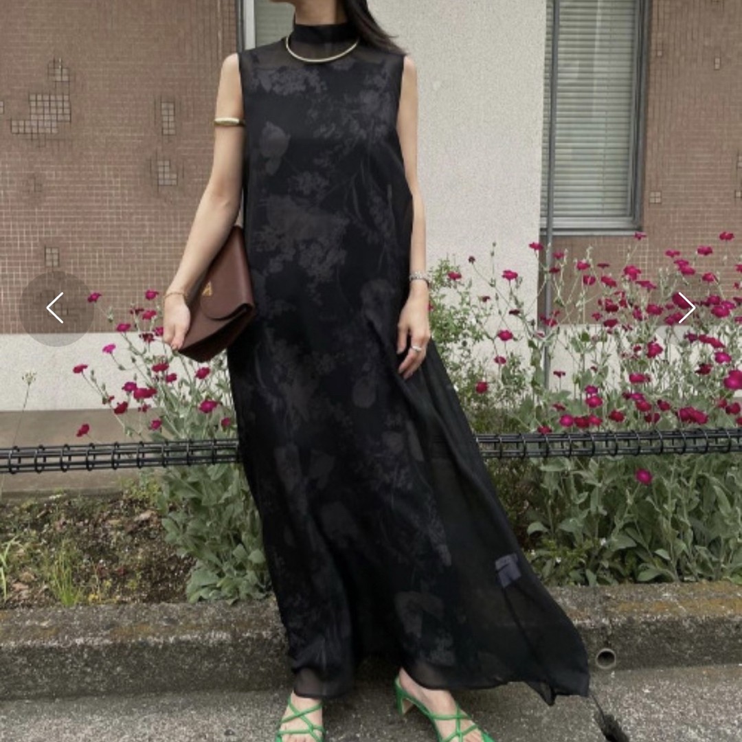 Ameri 2WAY FLOWER LAYERED SHEER DRESS - image 3