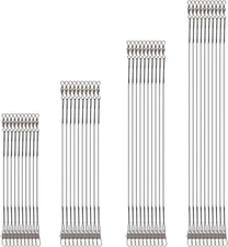 40 Pcs Stainless Steel Fishing Tackle Leader with Swivel Snap for Fishing Rigs