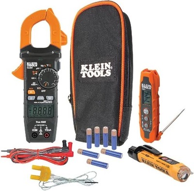 Klein CL320KIT HVAC Digital Clamp Meter Probe Thermometer