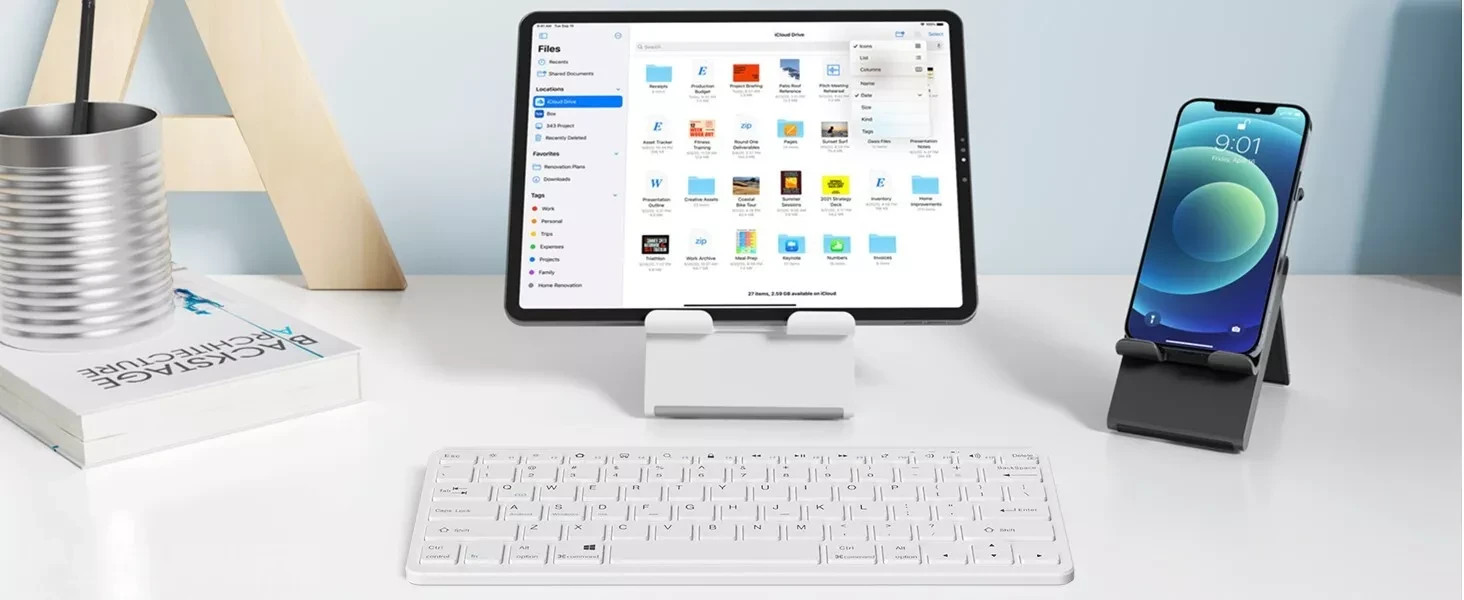 NEW 2026 SLIM WIRELESS BLUETOOTH KEYBOARD FOR IMAC IPAD ANDROID PHONE TABLET PC