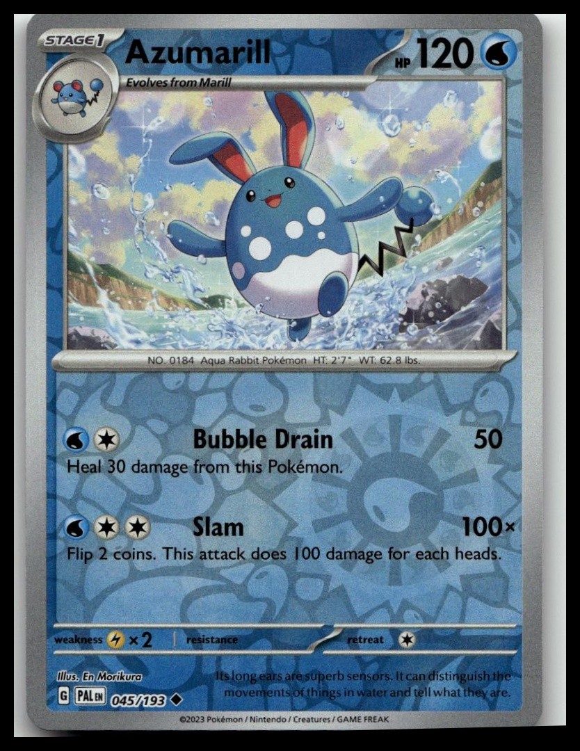 SV02: Paldea Evolved #045/193 Azumarill Reverse Holo