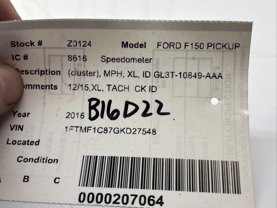 Ford F150 2016 velocímetro panel Foto 3 de 4