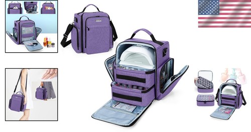 48-Bottle Nail Polish Case with Removable Pouches - Durable & Portable Design - Picture 2 of 8
