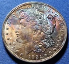A 1921-P *Toned* Morgan Dollar Choice BU   Pretty!!!!