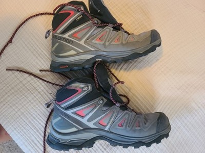 Salomon X Ultra Mid GTX Gray/Pink Women's Size 9, lightly used
