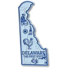 Delaware Small State Magnet by Classic Magnets, 1.5" x 3.2"