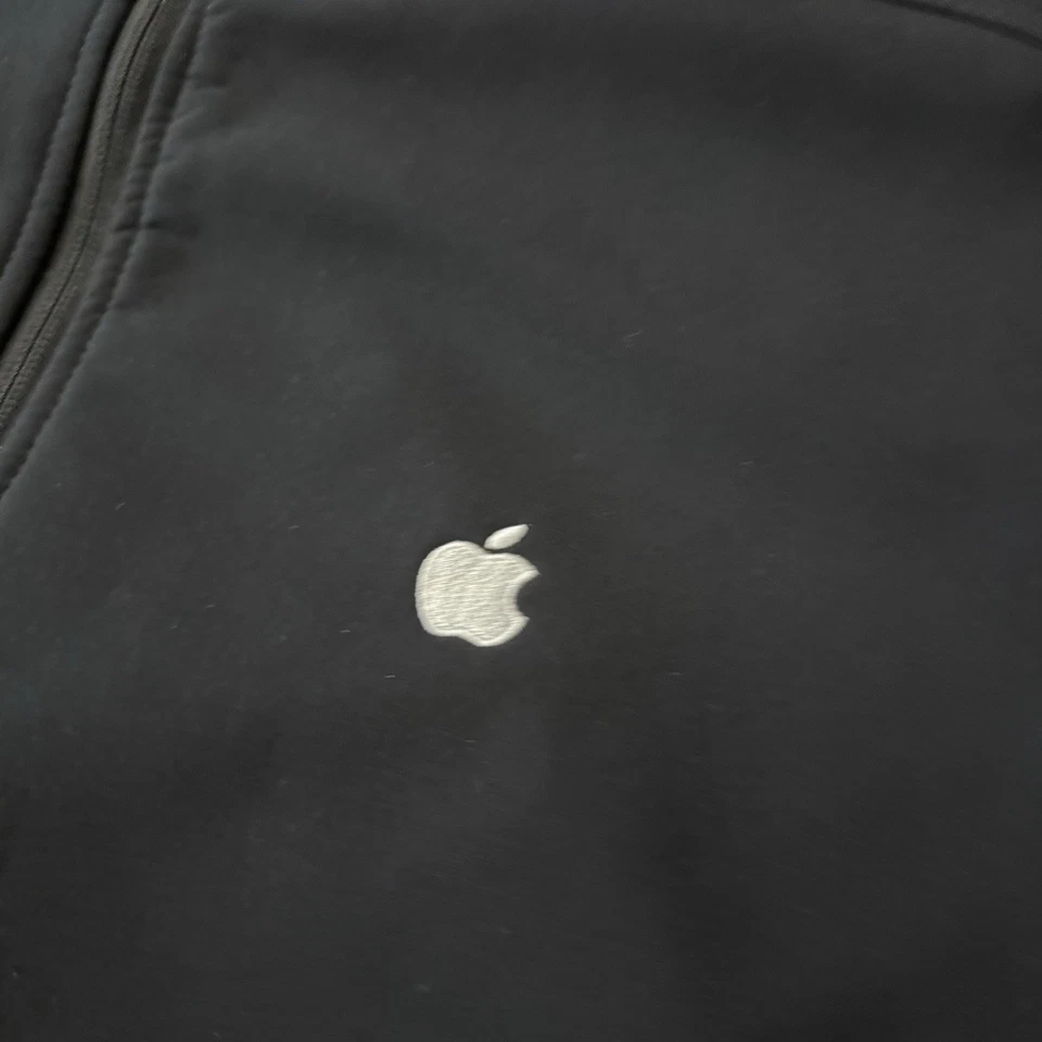 Chaqueta Apple Para Hombre XL Negra Cremallera Completa Empleado Corporativo Logo Bordado Foto 2 de 4