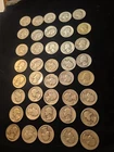 Roll of 40 Washington Quarters Circulated 90% Silver 1934 - 1948 D/Philadelphia