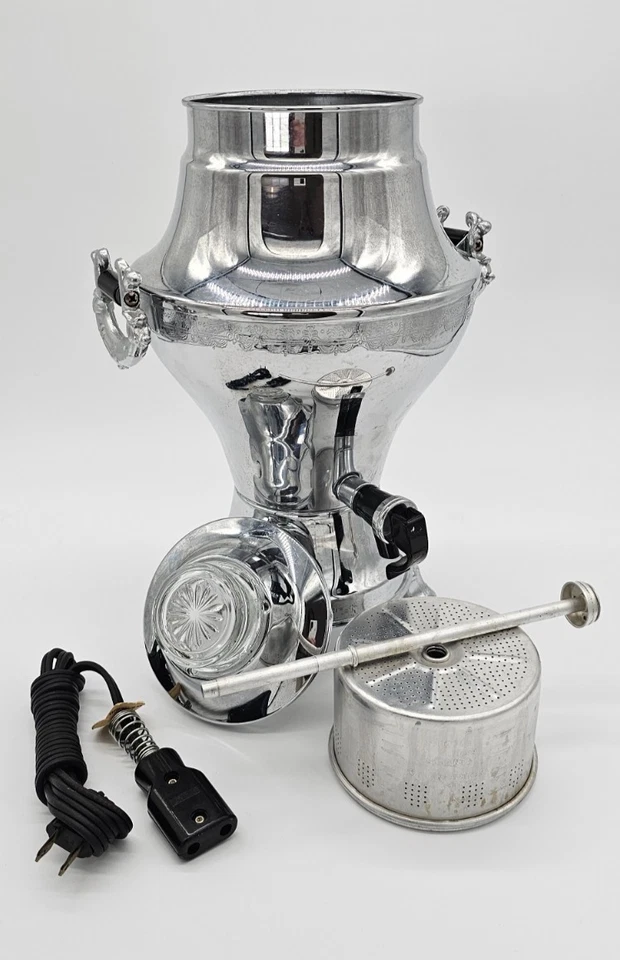 Cafetera United Electric Percolator 840A años 50 con cable 550 W con juego - sin probar Foto 2 de 4