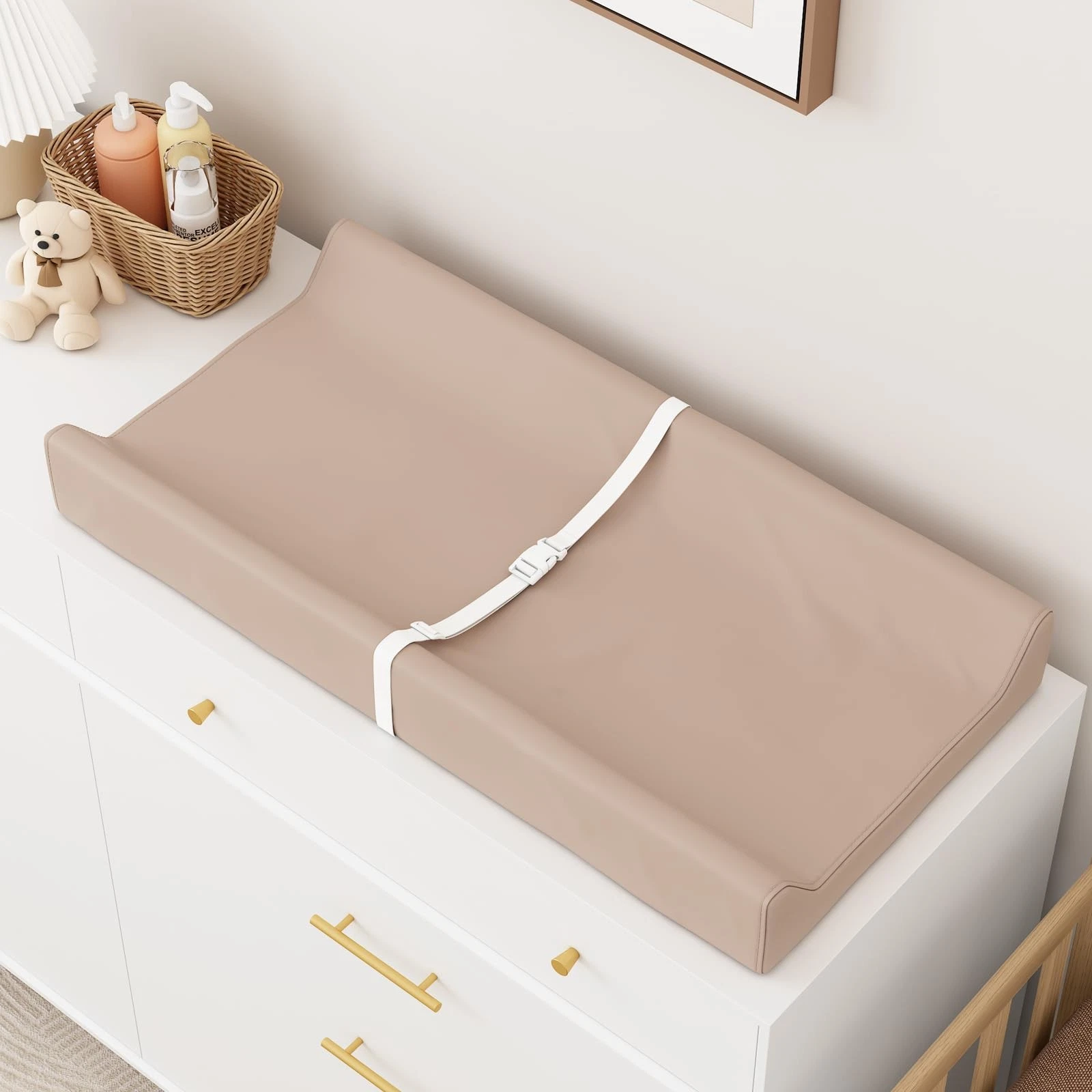 YACODAVO Wipeable Baby Changing Pad for Dresser and Table, Cozy Diaper Changi...