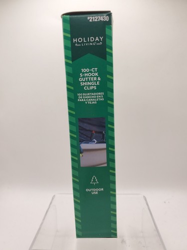 Holiday Living 100 Count S-Hook Gutter & Shingle Clips Roof Hangers 2127430 New! - Picture 2 of 4