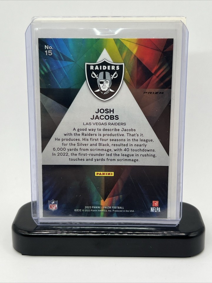 2023 Panini Prizm Prizmatic Green Prizm 15 Josh Jacobs eBay