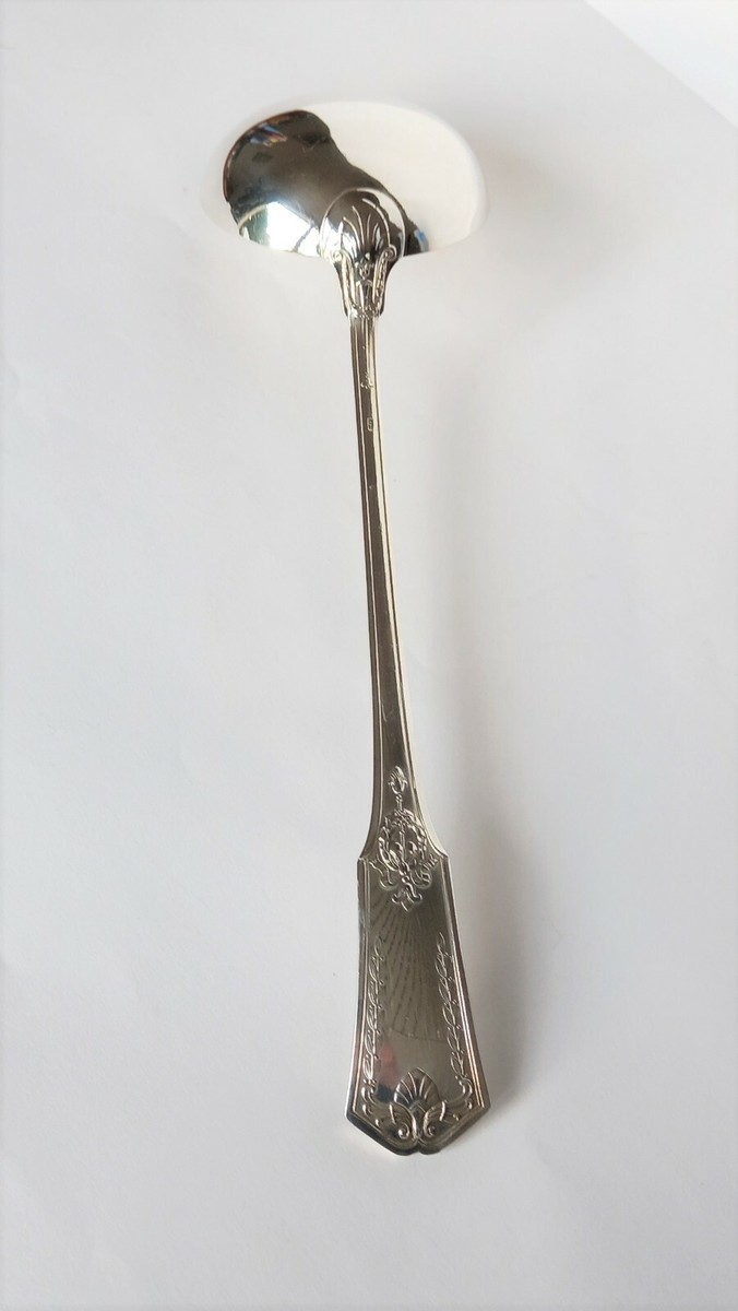 LOUCHE À PUNCH / griottes SFAM modèle SANS GENE / EMPIRE métal argenté 32 cm EUR 120,00