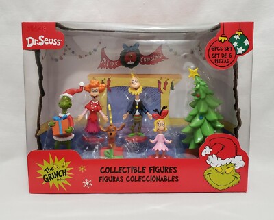 DR SEUSS' HOW THE GRINCH STOLE CHRISTMAS 6PC COLLECTIBLE FIGURES  WHOVILLE