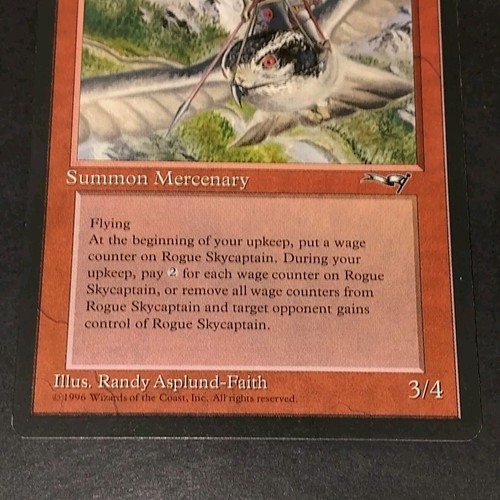 MTG Magic The Gathering Card NM - Rogue Skycaptain - Rare Red 1996 Alliances - Picture 4 of 8