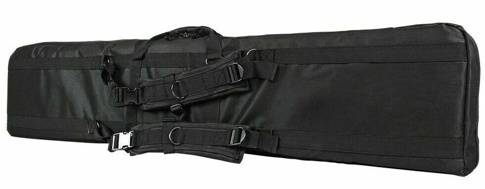 VISM Double Carbine Case 55" Tactical Dual Rifle Range Bag Shooting Hunting BLK - Image 4 of 4