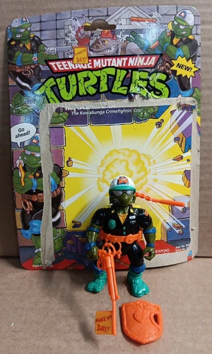 VTG Orginal Make My Day Leo Complete TMNT Teenage Mutant Ninja Turtle W Cardback