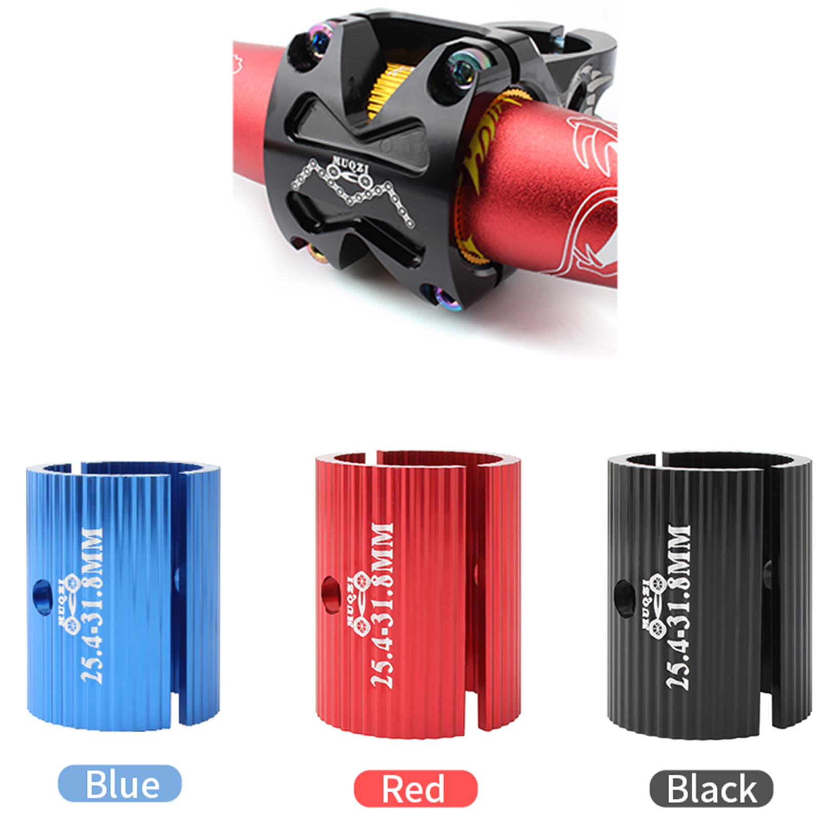 Bike Bicycle Handlebar Conversion Shim Adapter Reducer 25.4-31.8mm/31.8-35mm