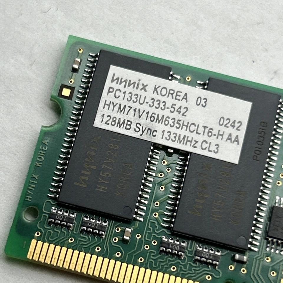 128MB PC 133Mhz LAPTOP SO-DIMM MEMORY hynix PC-133S SODimm PC-133 - Image 3 of 4