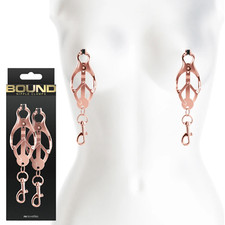 Women Erotic Silicone Tip Metal Nipple Chest Clamps Adult BDSM Fantasy Sex Toy