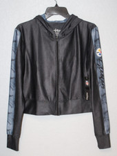 Pittsburgh Steelers Certo Cropped Jacket Hoodie MEDIUM Full Zip Sweatshirt NWT